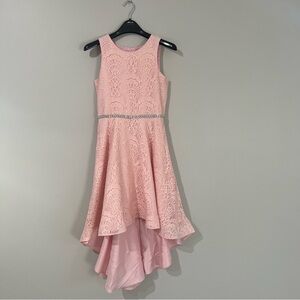 Rare Editions Special Occasion Pink Lace Hi/Low Dress •Size 14